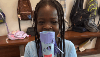 Student with craft
