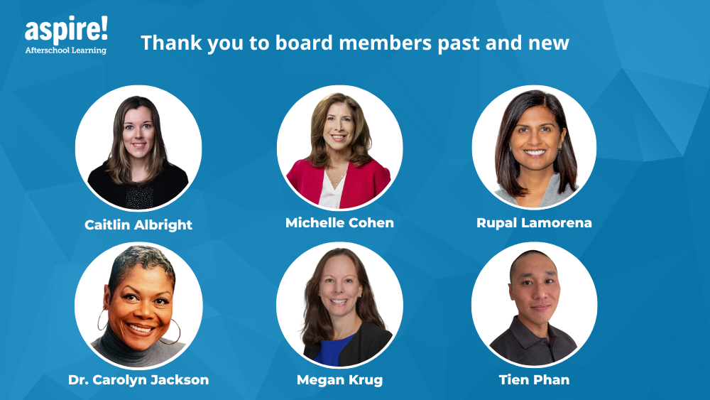 Outgoing and incoming board members