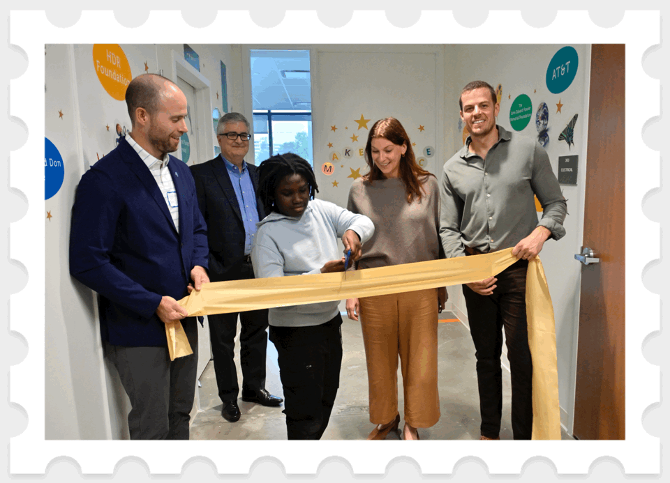 Makerspace ribbon cutting Makerspace ribbon cutting