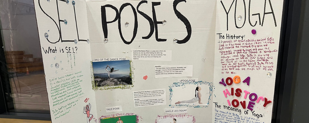 Photo of a trifold research board