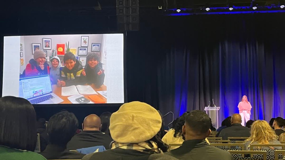 Photo of Paula presenting