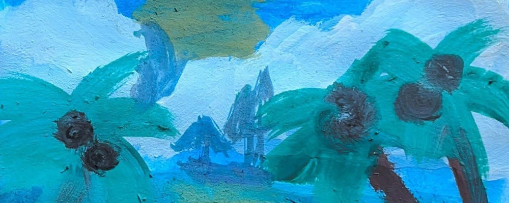 Artwork of palm trees