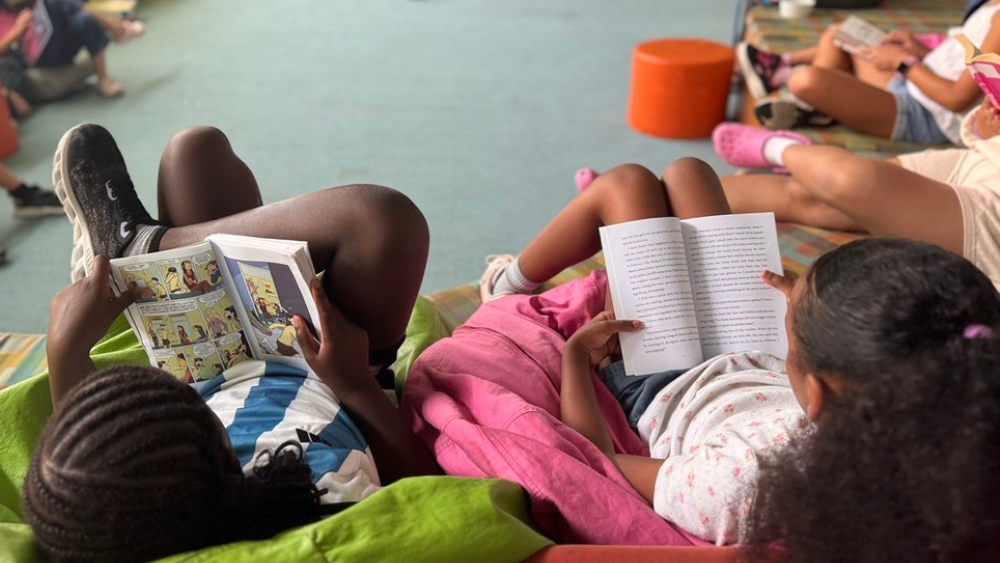 Photo of students reading