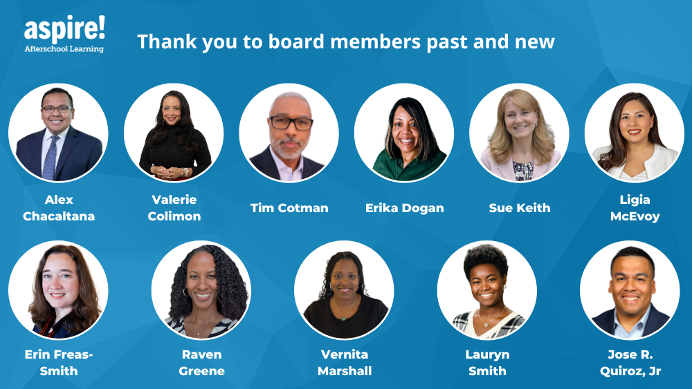 Thank you to board members past and new