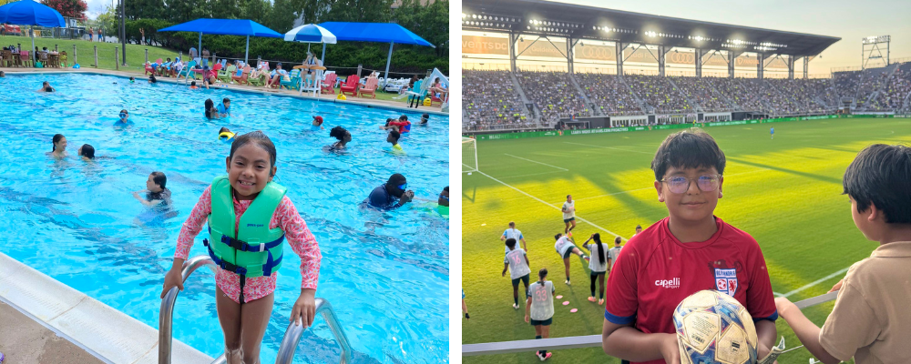 Photos of students on field trips